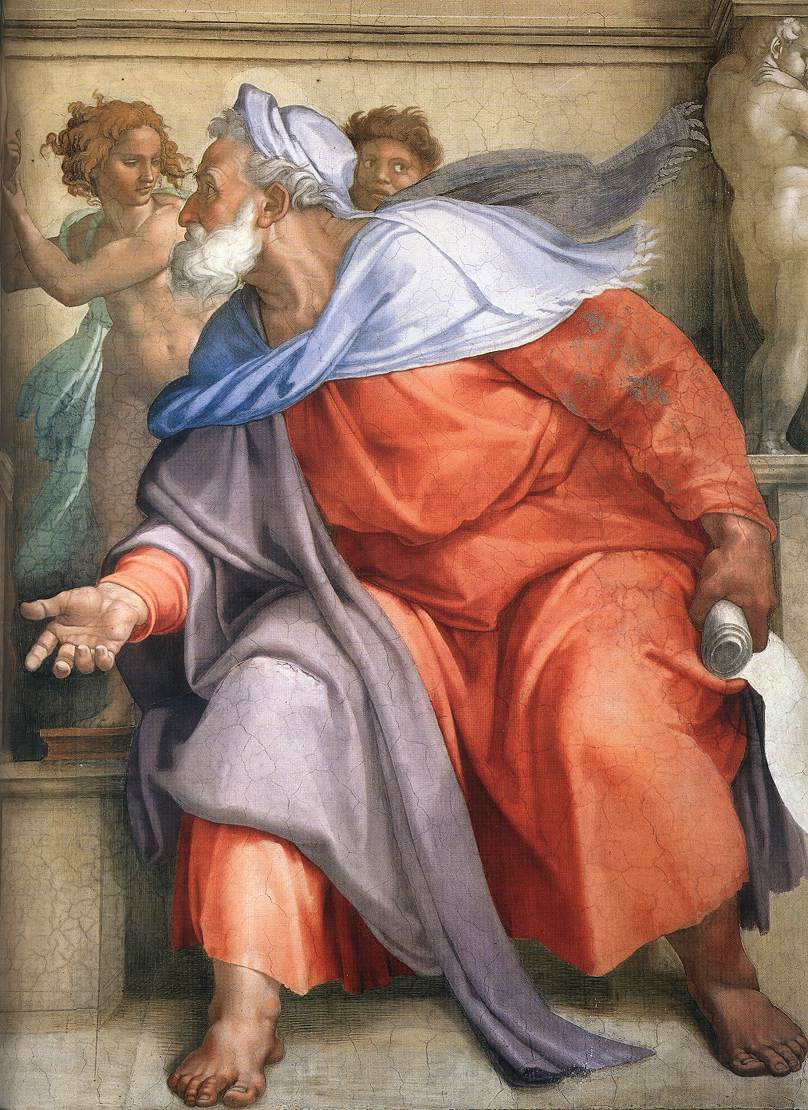 Michelangelo Buonarroti Der Prophet Ezechiel 1510 Sixtinische Kapelle, Vatikan