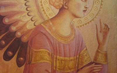 Erzengel Gabriel Verkuendigung Motiv nach Fra Angelico 2011 Atelier Earth Spirit